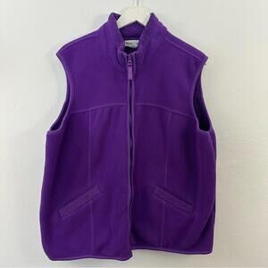 2/$25 Coldwater Creek Women’s Purple Fleece Zip Sleeveless Vest Jacket Size 2X